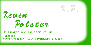 kevin polster business card